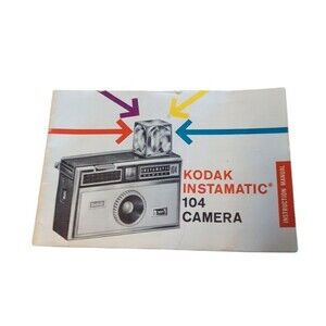 Kodak Instamatic 104 Genuine Original User Instruction Manual Booklet Vintage